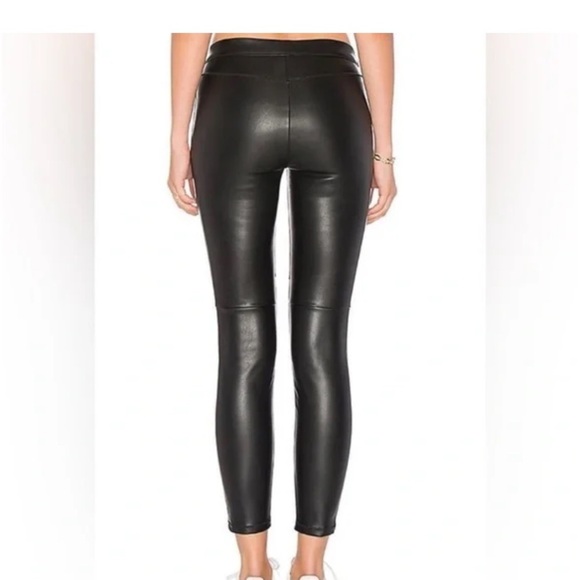 Free People Black Vegan Faux Leather Leggings Size 26 - Picture 4 of 11